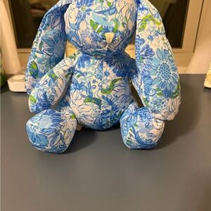 Lilly Pulitzer Blue Floral Plush Bunny
